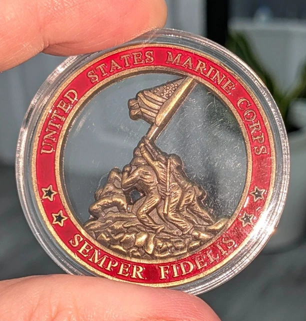 IWO JIMA COIN War Iconic Image Military Army US Marines Japan