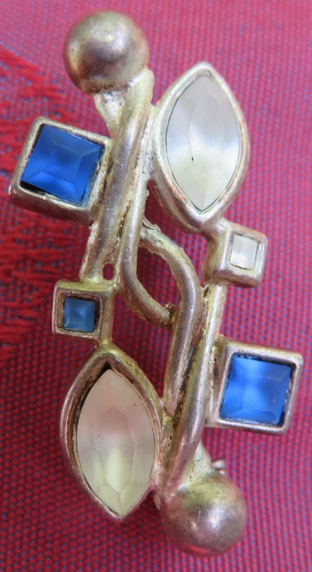 Broche Vintage Papillon Signée Patrick FORQUY - Étain Argenté Style Moderniste
