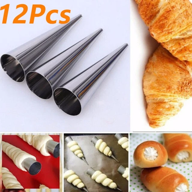 Stampo per pane robusto antiaderente a forma di cannoli per croissant corno crem
