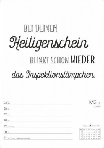 TYPOSPRÜCHEKALENDER WOCHENPLANER 2024. Praktischer Terminkalender zum