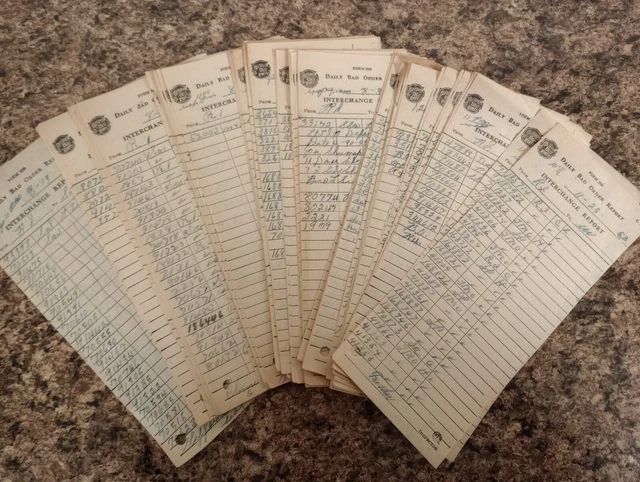 Cotton Belt Route  paper ephemera lot -50+  bad order report forms 1953