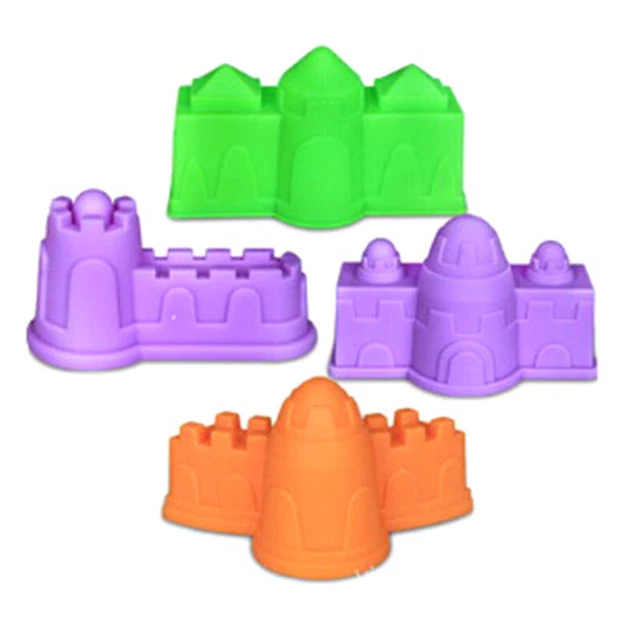 4pc Plastic Building Model Mold Beach Fun Toys For Kids Children Toy RC H4J.A  q