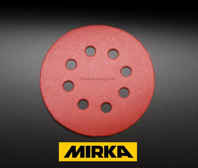 125mm Sanding Discs MIRKA Orbital 5" Sandpaper hoop and loop Pads // 8 HOLE //