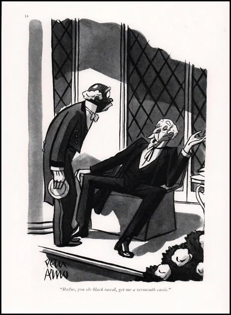 1939 Peter Arno cartoon art Rufus Southern gentleman cassis print  ads13