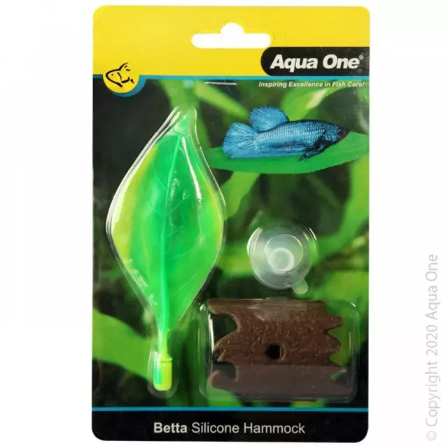 Aqua One Betta Silicone Hammock With Bark 4.5L X 12Cm D