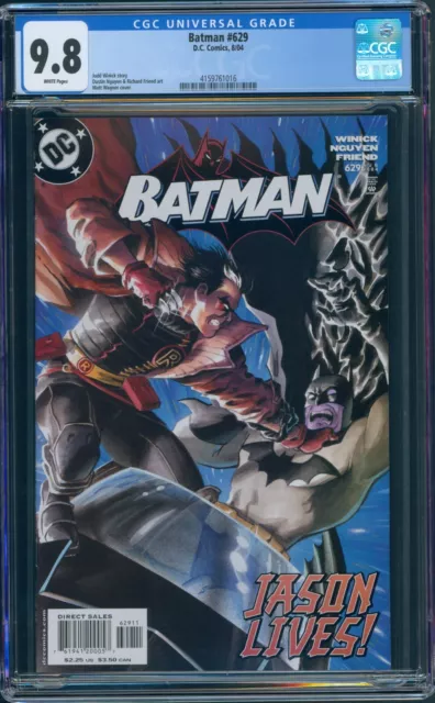 Batman #629 CGC 9.8 White Pages Jason Todd Robin vs Batman Cover DC 2004