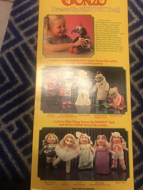 NIB 1982 Fisher-Price THE GREAT GONZO Dress Up Muppet Dolls, Jim Henson Vintage 5