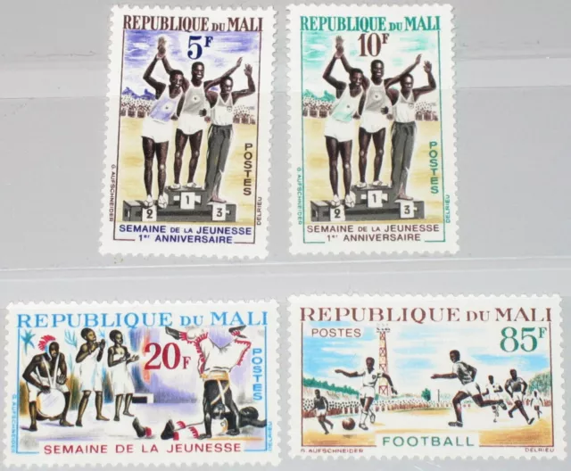 MALI 1963 65-68 48-51 Youth Week Soccer Fußball Dance Volkstanz Sport MNH