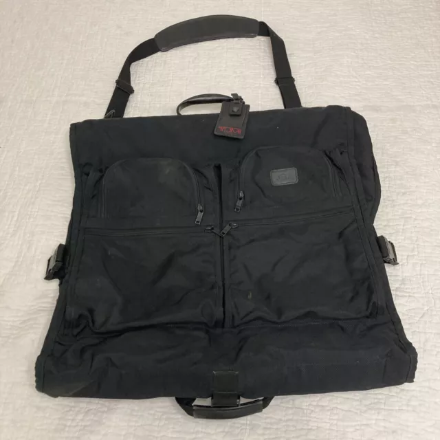TUMI Bi-Fold Garment Bag Luggage Ballistic Nylon w/Shoulder Strap Black