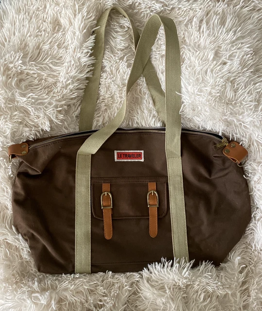 Vtg Interpur Canvas Duffle Bag Weekender Overnight Traveler Carry On Luggage