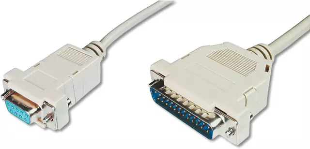 Digitus Pralleles Praller Cable - D-Sub 25 to D-Sub 9 - Plug to Socket - 3.0m -