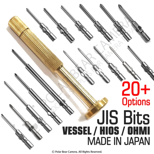 JIS JCIS SCREWDRIVER Bits CrossPoint VESSEL D73 HIOS BPH4 OHMI VH4