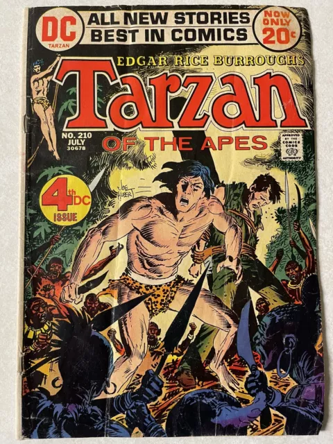 TARZAN OF THE APES #210 DC Comics 1972 Bronze Age