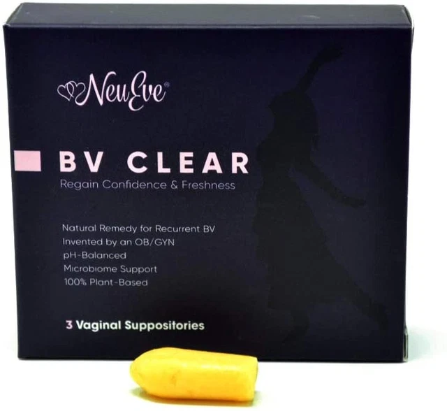 NeuEve® Supositorio BV Transparente - para Mujer 45 - Limpieza Olor Femenino y...