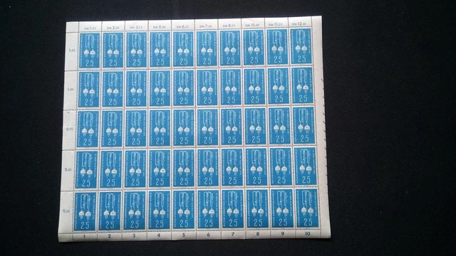 DDR 1959 kpl. Bogen Mi 714 Postfrisch mit Abarten  siehe Fotos (A 8321)