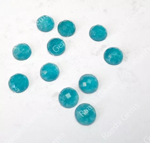 Natürlicher grün weißer Jade runder Schachbrettschnitt 8 mm bis 20 mm loser...