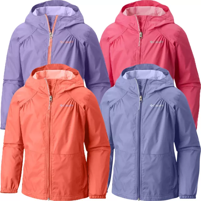 New Girls Columbia "Access Point" Waterproof Hooded Rain Jacket