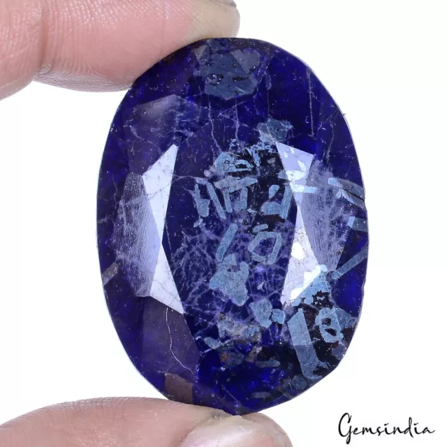 282.50 Ct Natural Blue Silver Shine Pattern Sapphire Oval Faceted Loose Huge Gem