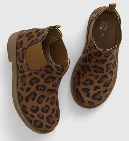 NWT Baby Gap Girls Toddler Ankle boots leopard    u pick size