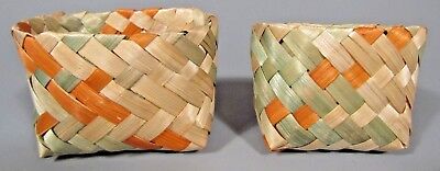 Colombia Colombian Polychrome Woven Baskets ca. 20th c. Ex. Newark Museum Coll. 2