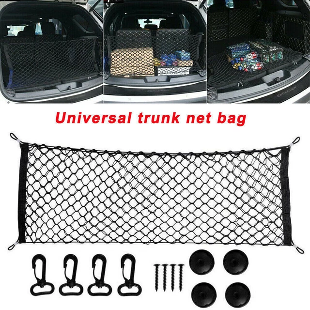 Envelope Style Trunk Cargo Net Storage Organizer Universal Bag Hook for Car Rear