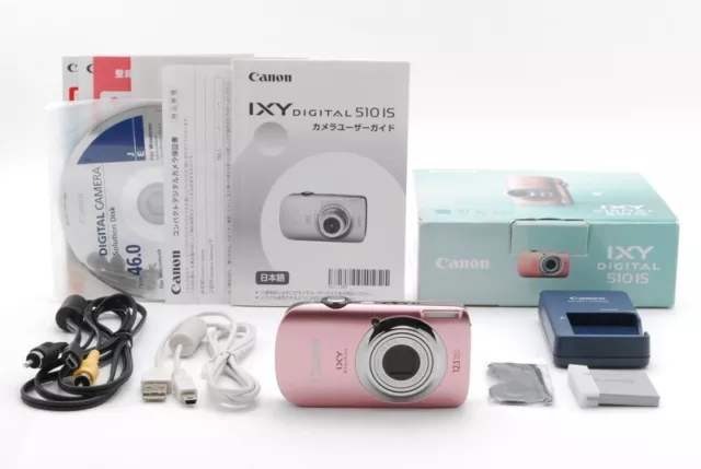 【NEAR MINT in Box】Canon IXY DIGITAL 510 IS Digital Camera Pink 4.0x from Japan