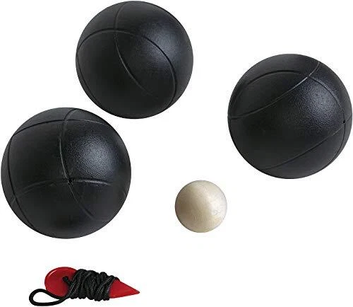 WDK Partner 3 Boules DE PÉTANQUE Noires Mat STRIEES 720G