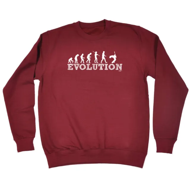 Evolution Guitar - Mens Womens Novelty Funny Top Sweatshirts Jumper Sweatshirt