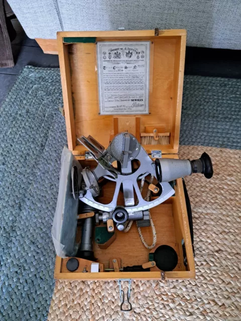 Sewills Cetus Standard marine navigation sextant in original box.