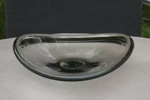 Holmegaard Pro Lutken Glas Gratis Form Schale Unterzeichnet 1959 24.8cm x 24.8cm