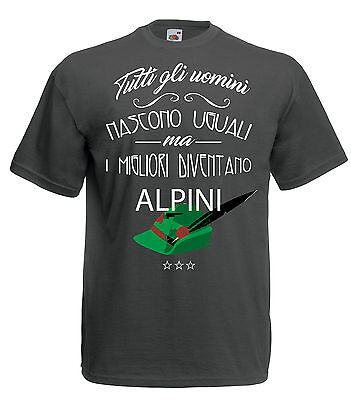 T-shirt Maglietta J1218 Solo i Migliori Diventano Alpini Esercito Idea Regalo