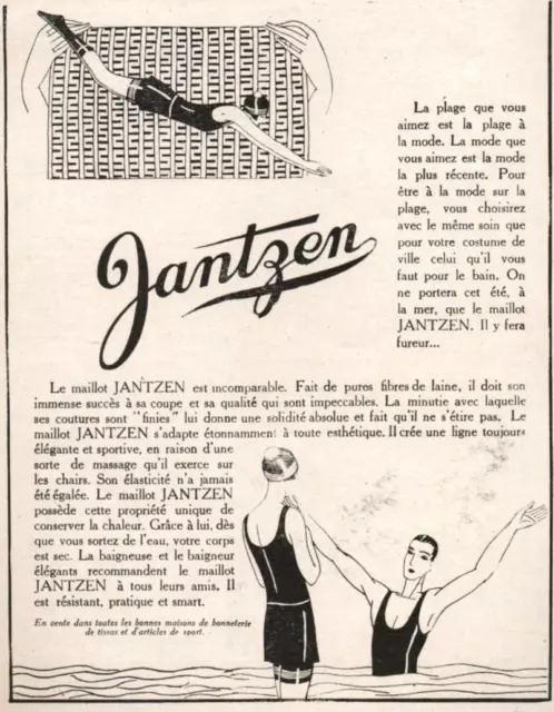 ▬► PUBLICITE ADVERTISING AD Maillot de Bain JANTZEN 1926 (b)