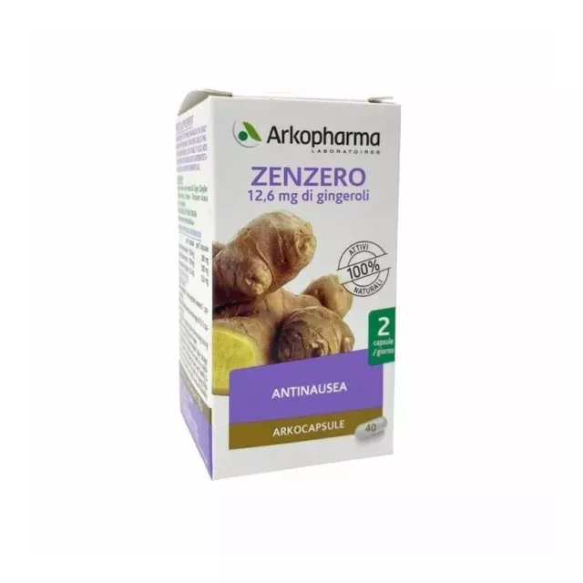 ARKOPHARMA Zenzero Arkocapsule - Anti-Nausea Supplement 40 Capsules