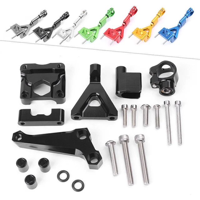 Supporto ammortizzatore sterzo kit montaggio per Kawasaki Z250/Z300 2013-2016 alluminio