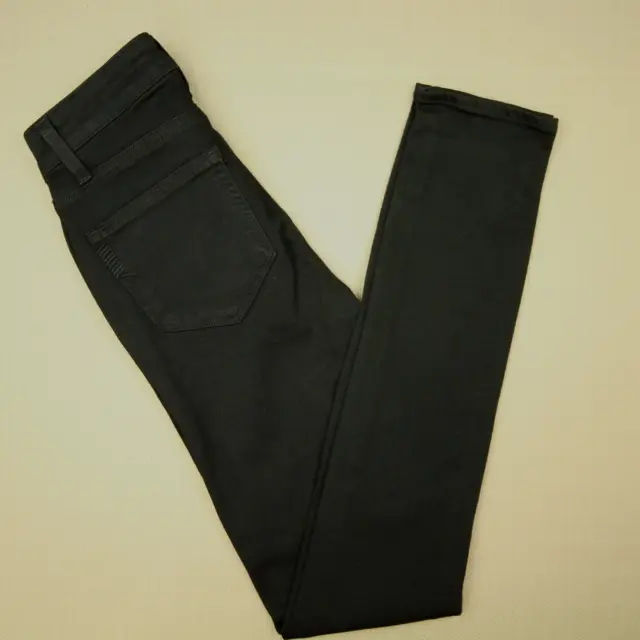 Paige High Rise Edgemont Ultra Skinny Jeans Women's Size 23 Black Shadow NWT 3
