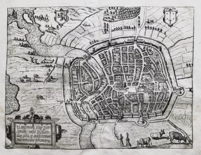 Haarlem Noord-Holland Nederland gravure Kupferstich Guicciardini engraving 1581