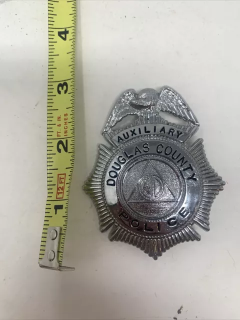 Vintage Obsolete Auxiliary Douglas County Police Badge State Of Arkansas