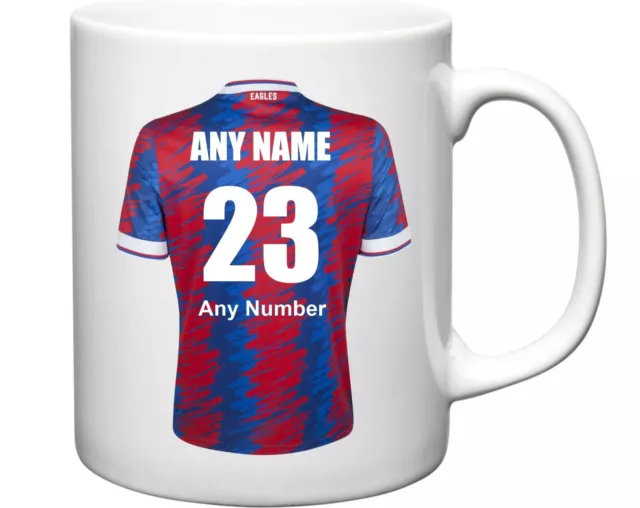 Crystal Palace Football Club Mug Personalised With Your Own Text Xmas Gift