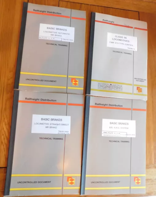 4 x BR Railfreight locomotive fitters manuals