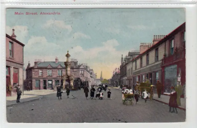 MAIN STREET, ALEXANDRIA: Dunbartonshire postcard (C61927)