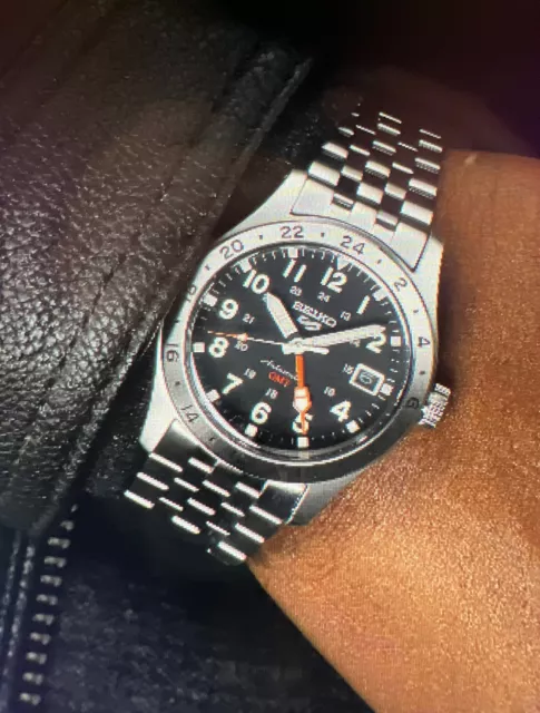 SEIKO 5 SPORTS Automatic GMT Black Dial Steel Bracelet Watch SSK023🙏 ...