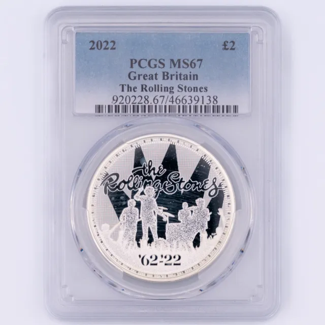 2022 PCGS MS67 Great Britain The Rolling Stones 1 Oz Silver Music Legends
