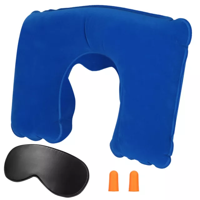 Travel Office Neck Support U Shaped Portable Inflatable Pillow Head Rest Cushion 10