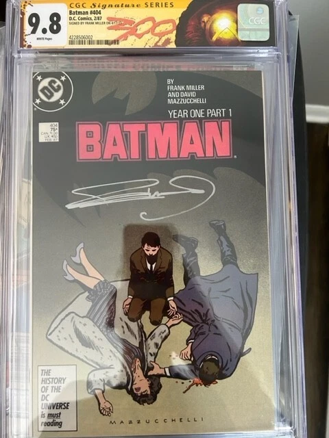Batman #404 CGC SS 9.8 - Frank Miller custom label, Year One storyline starts
