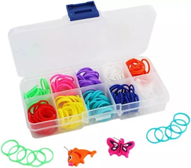 New Colourful Rubber Band Loom Making Kit S-Clips Y - Tool Hook & Bands Inc  ML