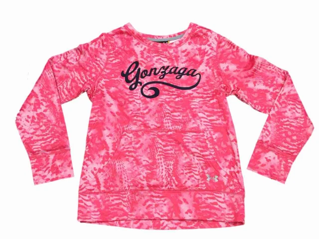 Gonzaga Bulldogs Under Armour Ragazzi Ragazze Rosa Heatgear Pullover Felpa (M)