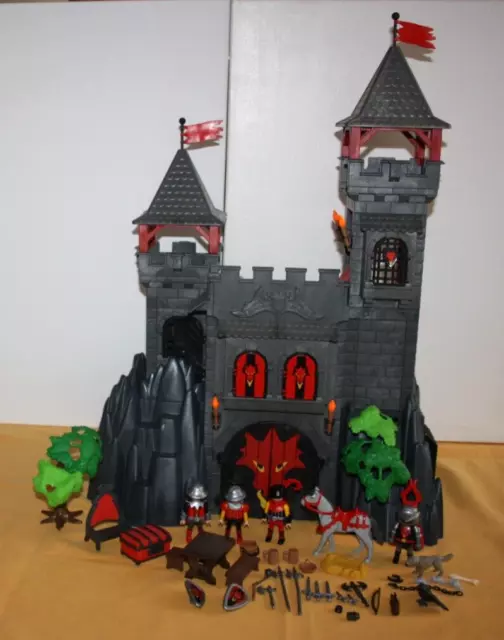 Playmobil 3269 Chateau Forteresse Du Dragon Rouge 100 % Complet Tres Bon Etat