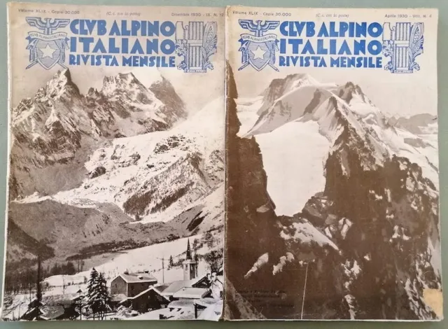 Rivista mensile del Club Alpino Italiano. A: VIII 1930. N. 4, 12.