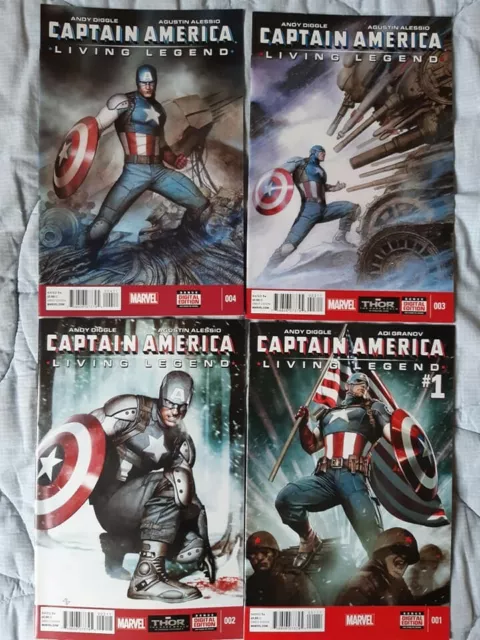 Captain America Living Legend Marvel Usa - Miniserie Completa 1/4  Edicola (Vf)