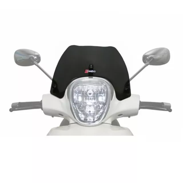 MF2555 - Pare-Brise Spoiler Noir Fumée FACO Piaggio 125 300 350 beverly 2010 -